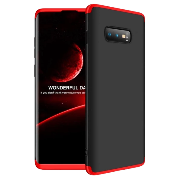 Smcase Samsung Galaxy S10E Kılıf 360 Full Koruma Sert Kapak