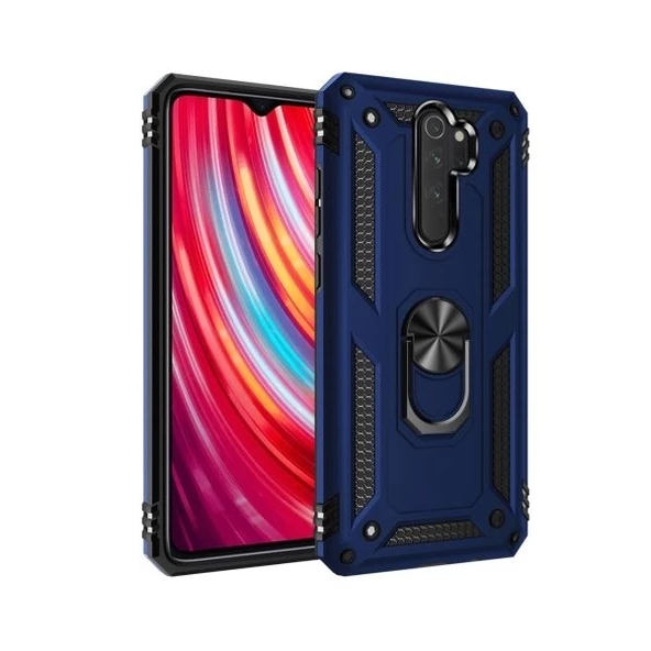 Smcase Xiaomi Redmi Note 8 Pro Kılıf Vega Yüzüklü Tank Kapak - 3