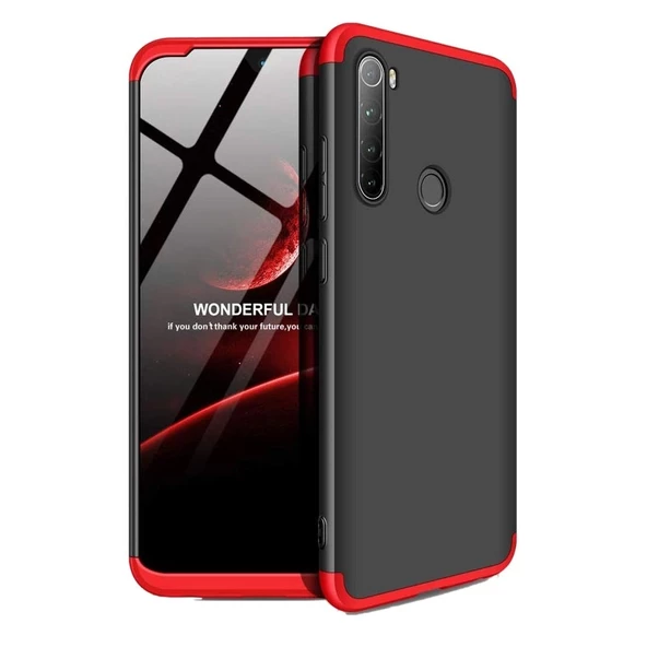 Smcase Xiaomi Redmi Note 8 Kılıf 360 Ays zore Sert Kapak Kılıf