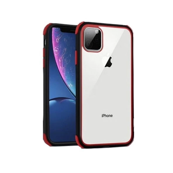 Smcase iPhone 11 Pro Kılıf Mat Arkası Şeffaf Süper Silikon  Nano Ekran Koruyucu