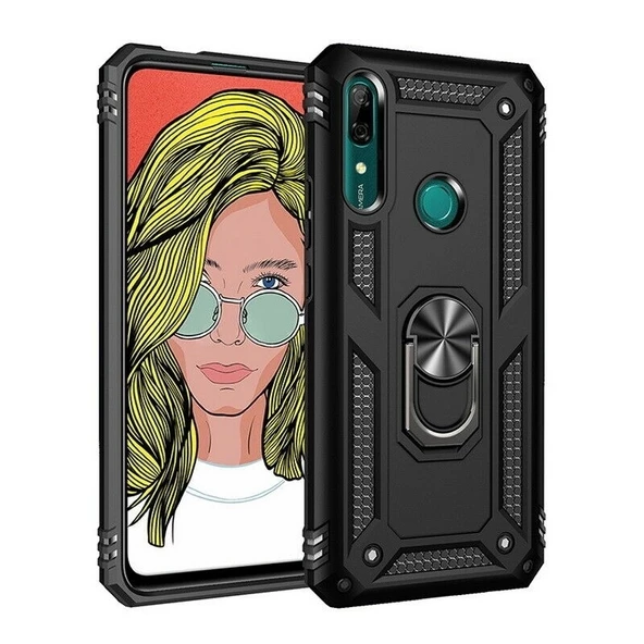 Smcase Honor 9X Kılıf Vega Yüzüklü Tank Kapak