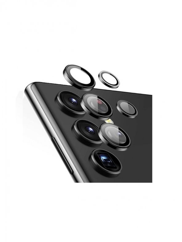 Galaxy S23 Ultra Akıllı Telefon Uyumlu Kamera Lens Koruyucu Cam Gümüş