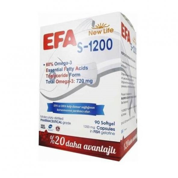 New Life Efa S-1200 Omega 3 90 Kapsül ürün görseli
