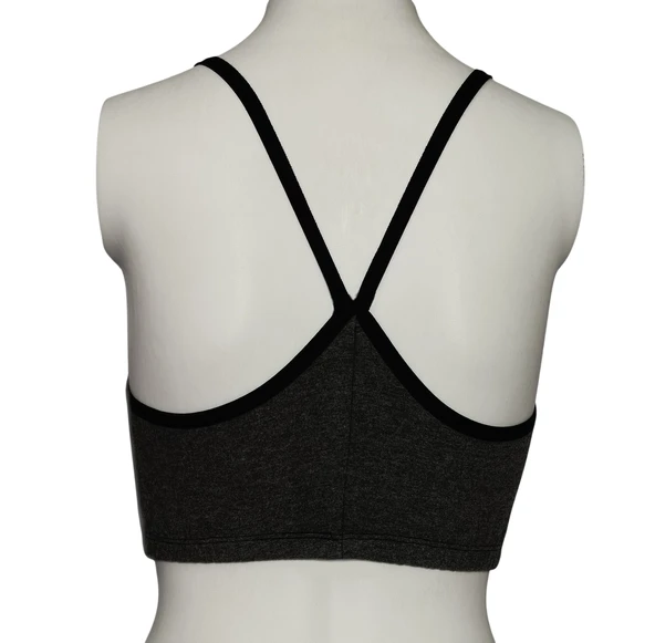 ASM1159 Kadın Gri Crop Elit Hayatlar Penye Büstieri - 2