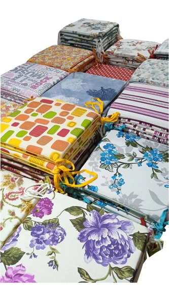 Mandaş Tekstil Tabure Minderi, Bağcıklı Tabure Minderi (32x32) - 4