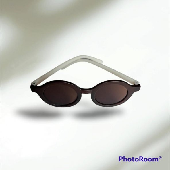 Renkli Yuvarlak Çocuk Gözlüğü 3- 8 Yaş Kahverengi - 8