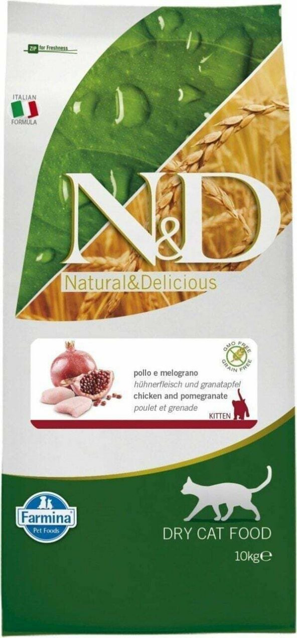 ND Tavuk Nar Kitten Tahılsız Yavru Kedi Maması 10 Kg