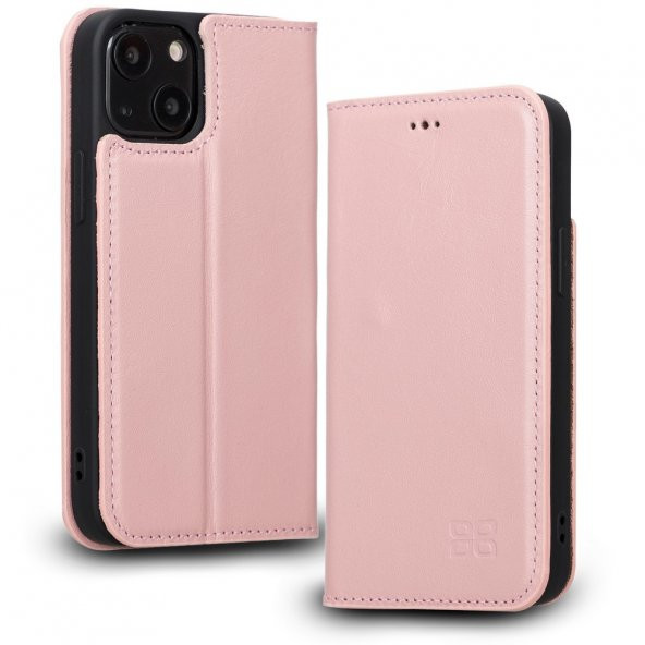 Bouletta Apple iPhone 13 Mini Uyumlu Deri Slim Kılıf BROK NU2