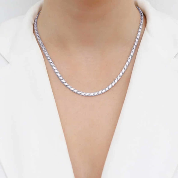 Gümüş Pullu Arpa Zincir SL2892 - Resim 2