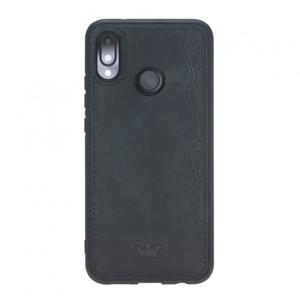 Huawei P20 Lite Uyumlu Deri Cüzdanlı Kılıf Siyah - 2