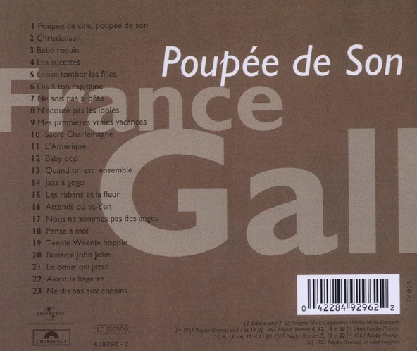 FRANCE GALL - POUPEE DE SON (CD) (1992) - 2