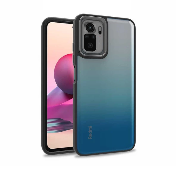 Smcase Xiaomi Redmi Note 10s Kılıf Renkli Bumper Hybrid Flora Silikon