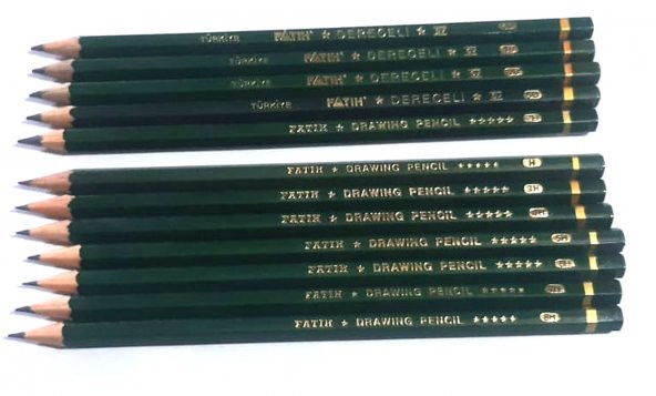 Fatih FATİH TEKNİK ÇİZİM RESİM KALEMİ SETİ 12 ADET B , 3B ,4B , H , 3H , 4H ,5H 6H , 7h , 8h - 2