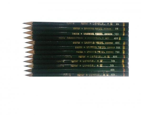 Fatih FATİH TEKNİK ÇİZİM RESİM KALEMİ SETİ 12 ADET B , 3B ,4B , H , 3H , 4H ,5H 6H , 7h , 8h - 3