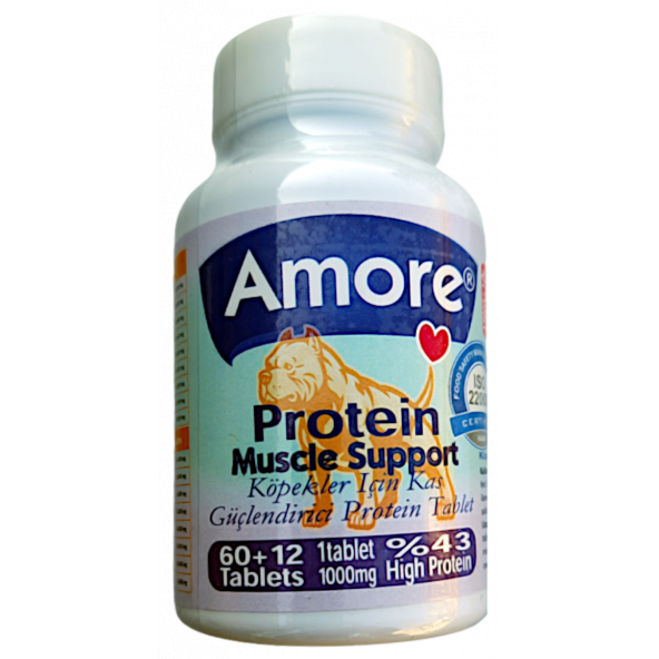 Köpek Kas Desteği Protein Vitamin Tablet 72 Adet 1000 mg Muscle Support Extra Large Tabs