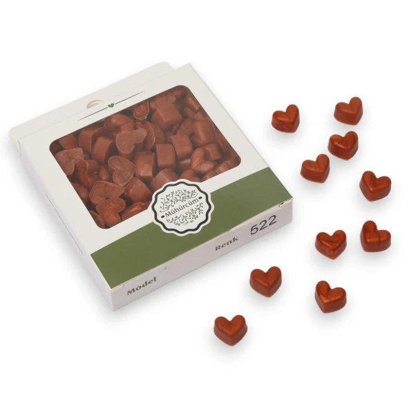 Mühür Mumu Eritme Kalp Boncuk Paket Model No: 522 BAKIR SATEN ürün görseli