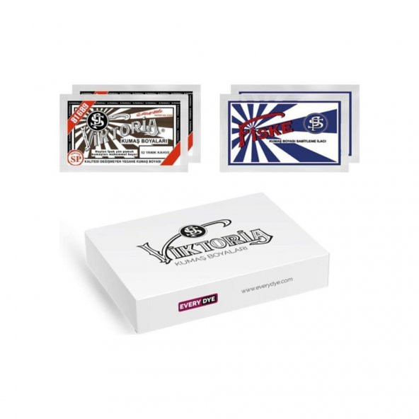 Viktoria Toz Kumaş Boyası Arkadaş  Paket 52 Yanık Kahve