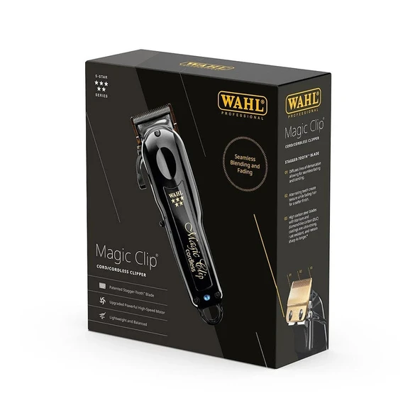 Wahl Magic Clip Kablosuz  Siyah Titanyum DLC Kaplamalı Bıçaklar Tıraş Makinesi - 3