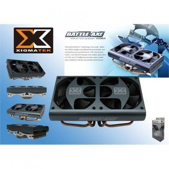 XIGMATEK Battle-Axe VGA Cooler VD964 Ekran Kartı Fanı