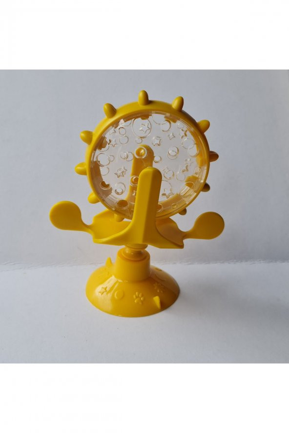 Kedi Köpek Döner Otomatik Besleyici Eğlenceli Mama Kabı Sarı