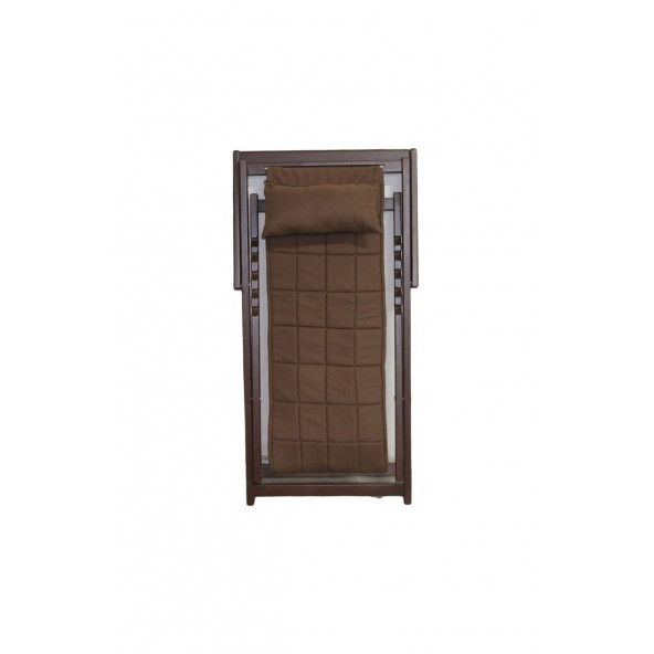 Mobildeco Katlanabilir Sandalye/ Şezlong Sandalye Ceviz Kahverengi Bahçe&Balkon&Teras&Plaj&Piknik - 3