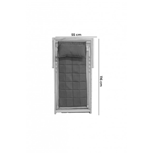 Mobildeco Katlanabilir Sandalye/ Şezlong Sandalye Ceviz Kahverengi Bahçe&Balkon&Teras&Plaj&Piknik - 6