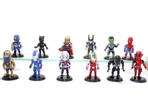 Silikon Anime Figür 12’li Set Dekoratif Hediyelik
