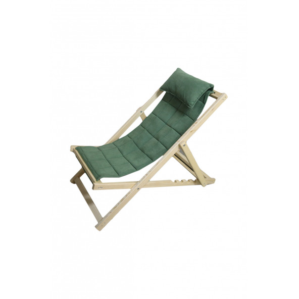 Mobildeco Katlanabilir Sandalye/ Şezlong Sandalye Doğal Yeşil Bahçe&Balkon&Teras&Plaj&Piknik