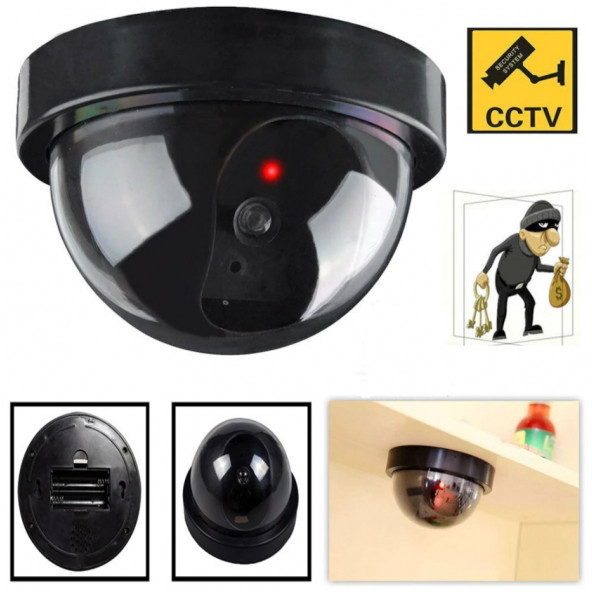 Hırsız Caydırıcı Sahte Güvenlik Kamerası Led Işıklı ile Güvende Olun