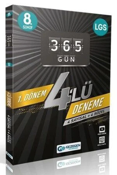 Gezegen 8. Sınıf LGS 1. Dönem 365 Gün 4 Çözümlü Deneme