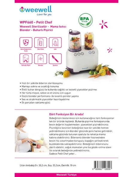 Weewell WPF660 Petit Chef Mama Isıtıcı, Pişirici ve Sterilizatör - 2