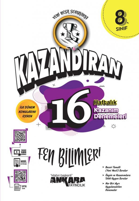 Ankara LGS Kazandıran 16 Haftalık Fen Bilimleri Kazanım Denemeleri