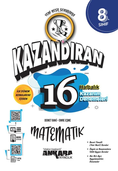 Ankara LGS Kazandıran 16 Haftalık Matematik Kazanım Denemeleri