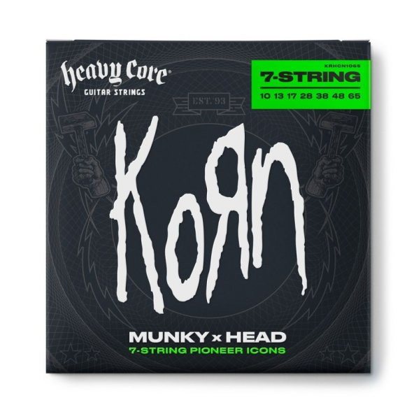 Jim Dunlop KRHCN1065-7 Korn Heavy Core Takım Elektro Gitar Teli (10/65 - 7/s) - 1