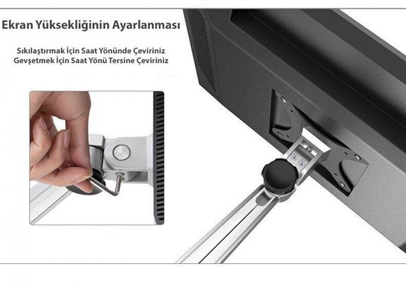 DailyTech OA-7X Monitör Notebook Tutucu Alüminyum Askı Aparatı - 9