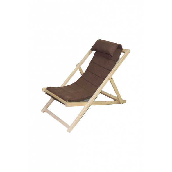 Mobildeco Katlanabilir Sandalye/ Şezlong Sandalye Doğal Kahverengi  Bahçe&Balkon&Teras&Plaj&Piknik