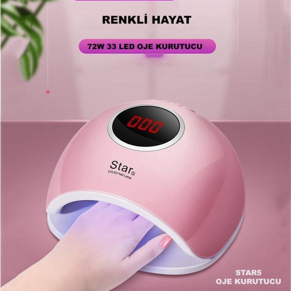 Star 5 Protez Tırnak Kalıcı Oje kurutucu 72W 33 LED - 2