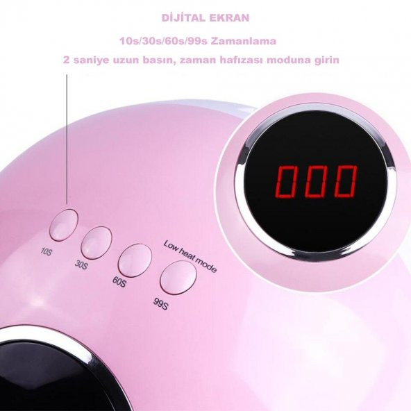 Star 5 Protez Tırnak Kalıcı Oje kurutucu 72W 33 LED - 6