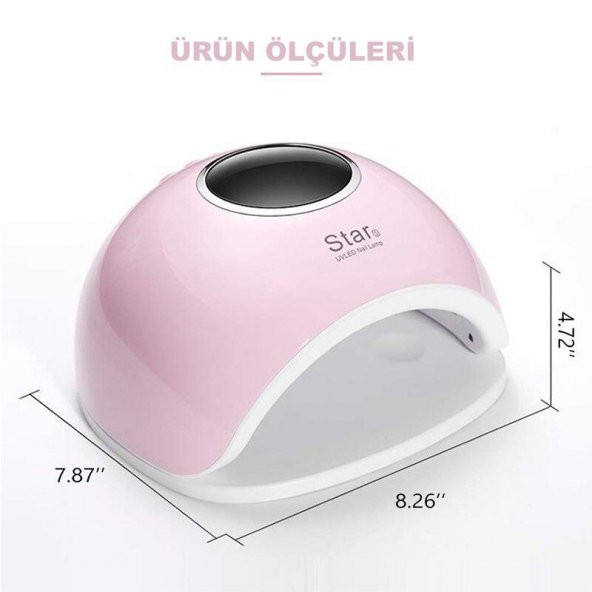 Star 5 Protez Tırnak Kalıcı Oje kurutucu 72W 33 LED - 8