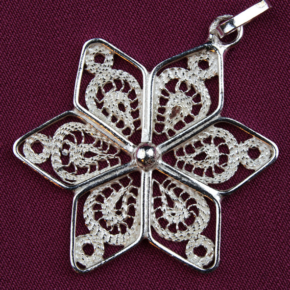 Çiçek Formlu Telkari Kolye Ucu ürün görseli 1