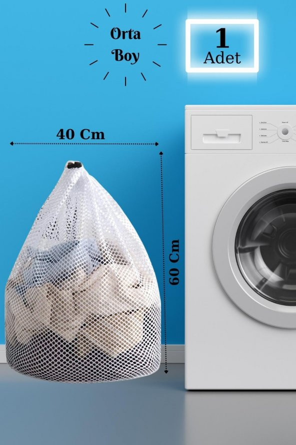 LBag | Çamaşır Yıkama Filesi İpli 40x60 Cm | Çorap Perde Filesi