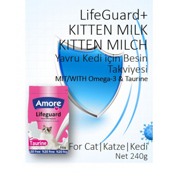 Yavru Kedi Süt Tozu LifeGuard 240gr Biberon ve 6lı Top Oyuncak - 3