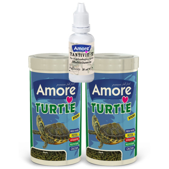 Amore Turtle Sticks 500ml Kutu Sürüngen Kaplumbağa Yemi ve Vitamini