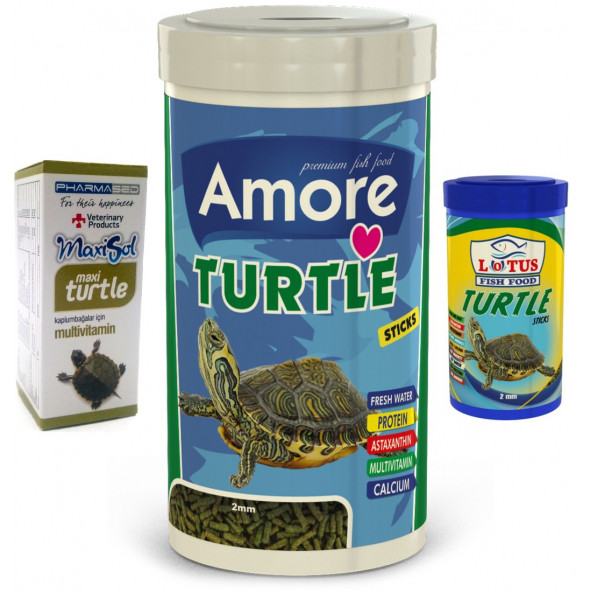 Amore Turtle Sticks 1000ml  Lotus 100ml Kutu ve Vitamin 30cc