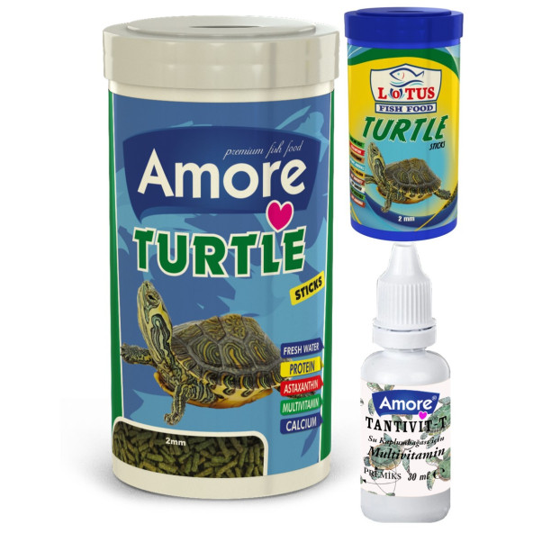 Amore Turtle Sticks 1000ml  Lotus 100ml Kutu ve Vitamin 30cc