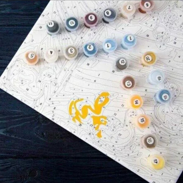 Kadının Duruşu Sayılarla Boyama Seti - Resim 4