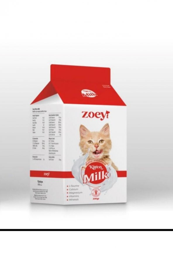 Zoey Yavru Kedi Süt Tozu Kitten Milk 200 gr