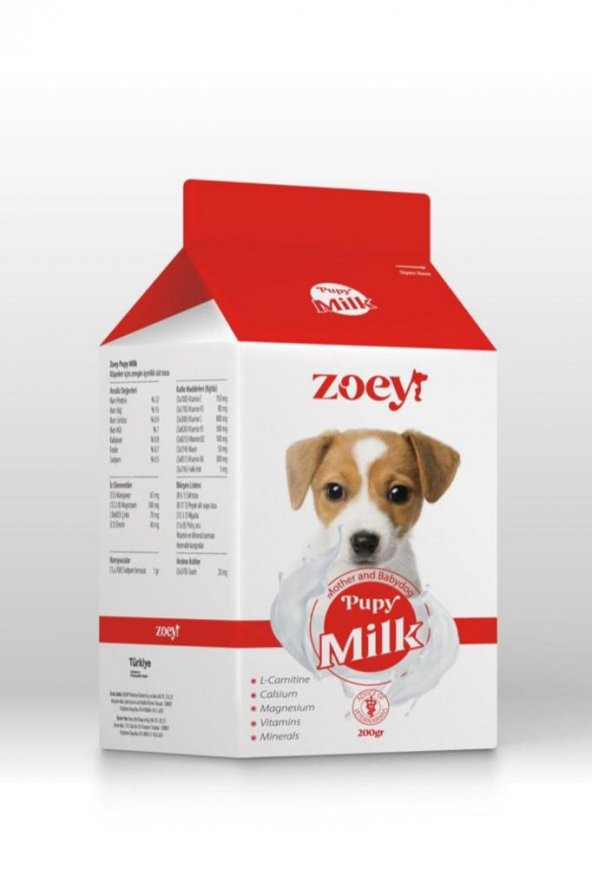 Zoey Yavru Köpek Süt Tozu Pupy Milk 200 gr