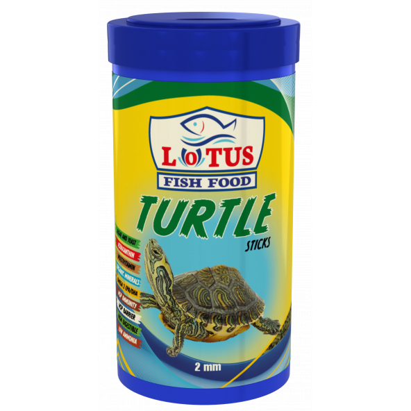 Lotus Turtle Sticks 250 ml Vitamin ve Kalsiyumlu Kaplumbağa ve Sürüngen Yemi