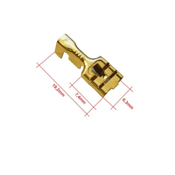 6.3 mm (Dişi) İzolesiz Kablo Ucu (10 Adet) - 3